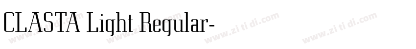 CLASTA Light Regular字体转换
